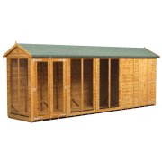 Power 18x4 Apex Summer House with 4ft Side Store